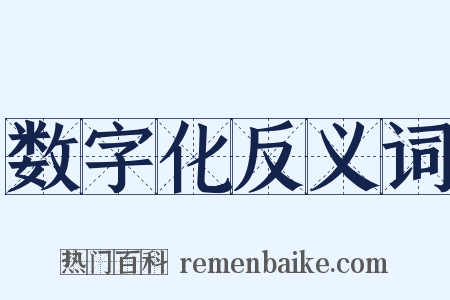 数字化反义词是什么意思的图片